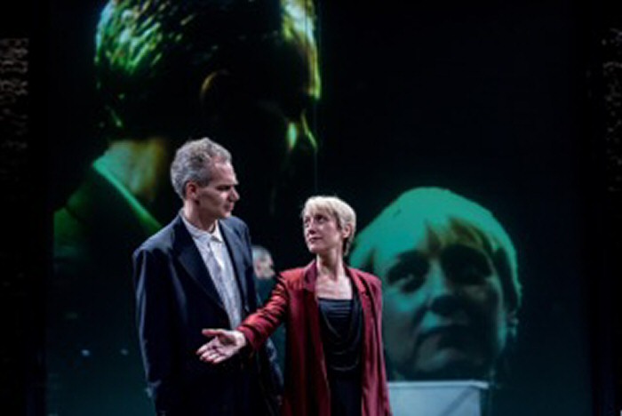 Angus Wright and Lia Williams in Oresteia. By Manuel Harlan