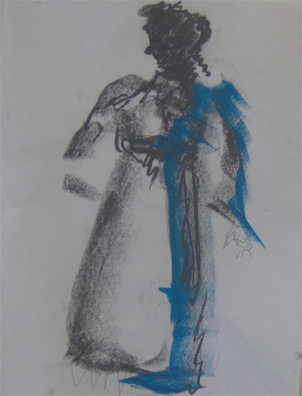 Costume rendering by John Warren Travis for Laura in the Berkeley Repertory Theatre’s 1982 production of “The Glass Menagerie” by Tennessee Williams. © Image courtesy of the artist.